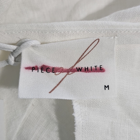 PIECE OF WHITE Galilea One-Shoulder Linen Midi Dress - Picture 14 of 15